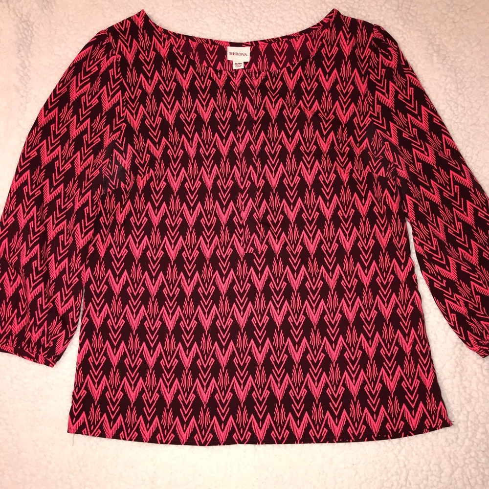 Merona neon 3/4 sleeve shirt